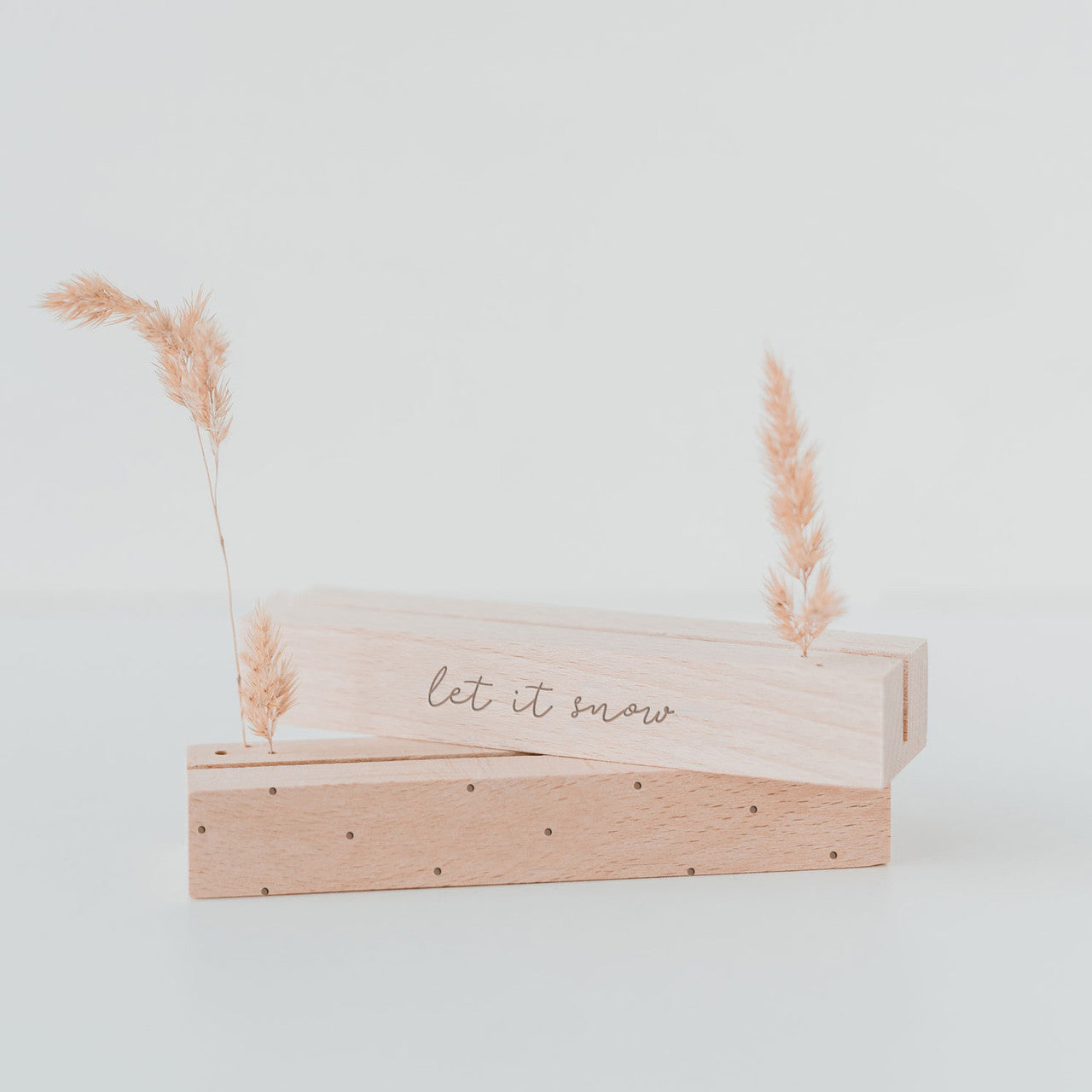 Karten- und Trockenblumenständer Let it Snow - 2er Set - 12 cm