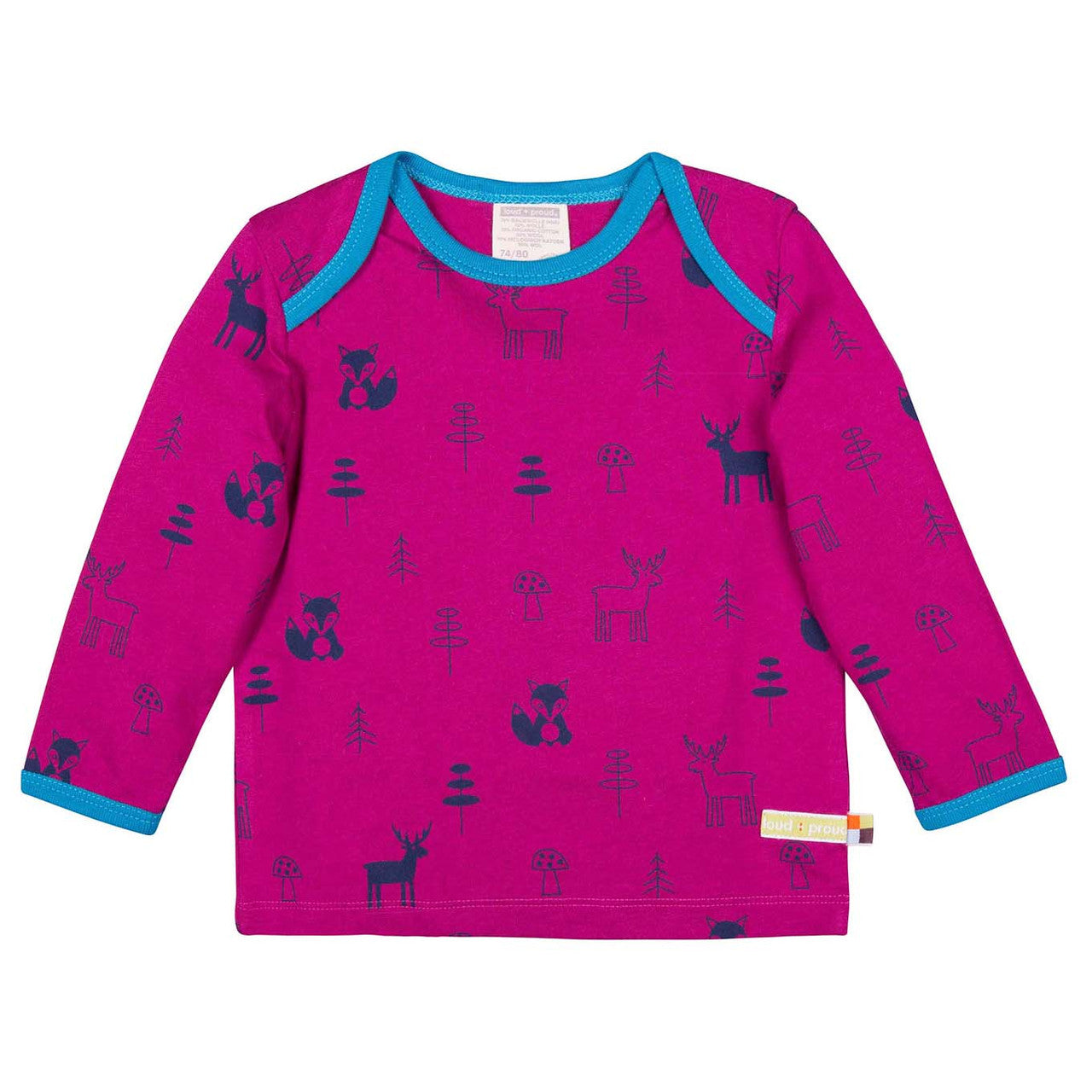 Langarm-Shirt Woll-Anteil - Orchid - Loud+Proud