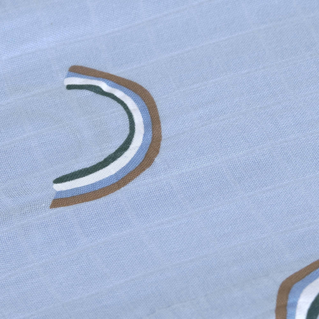 Spucktuch Regenbogen blau Happy Rascals Heavenly Soft Swaddle