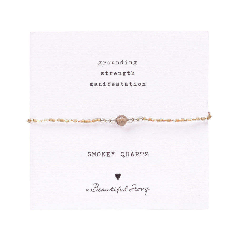 Iris Card Rauchquarz Silber Armband