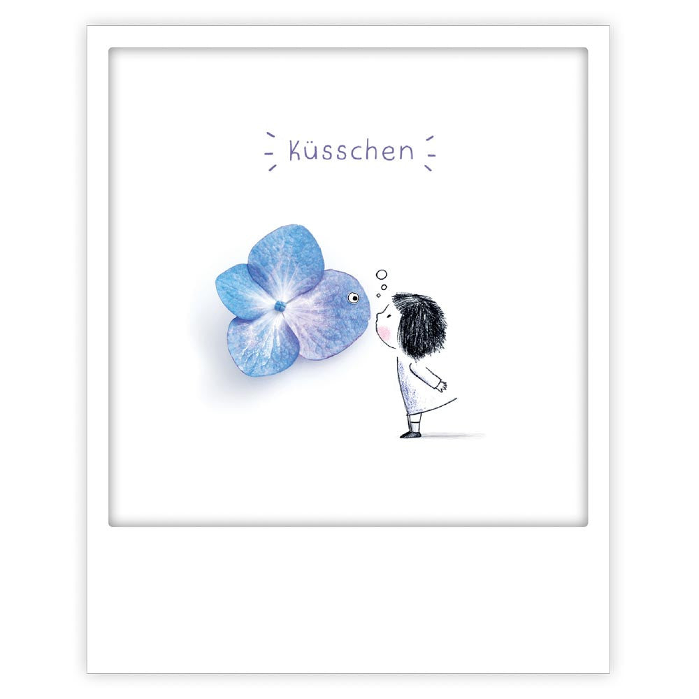 Photo Postkarte - Küsschen Blume
