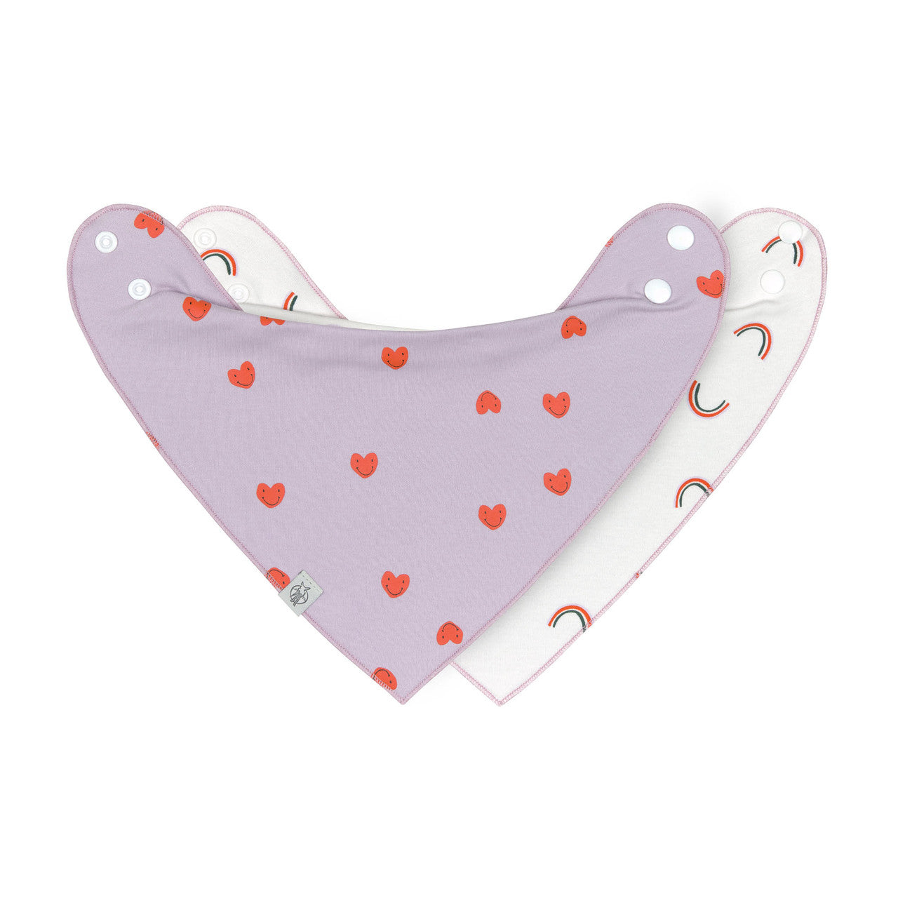 Dreieckstuch Baby Happy Rascals Smile rosa - 2 Stk