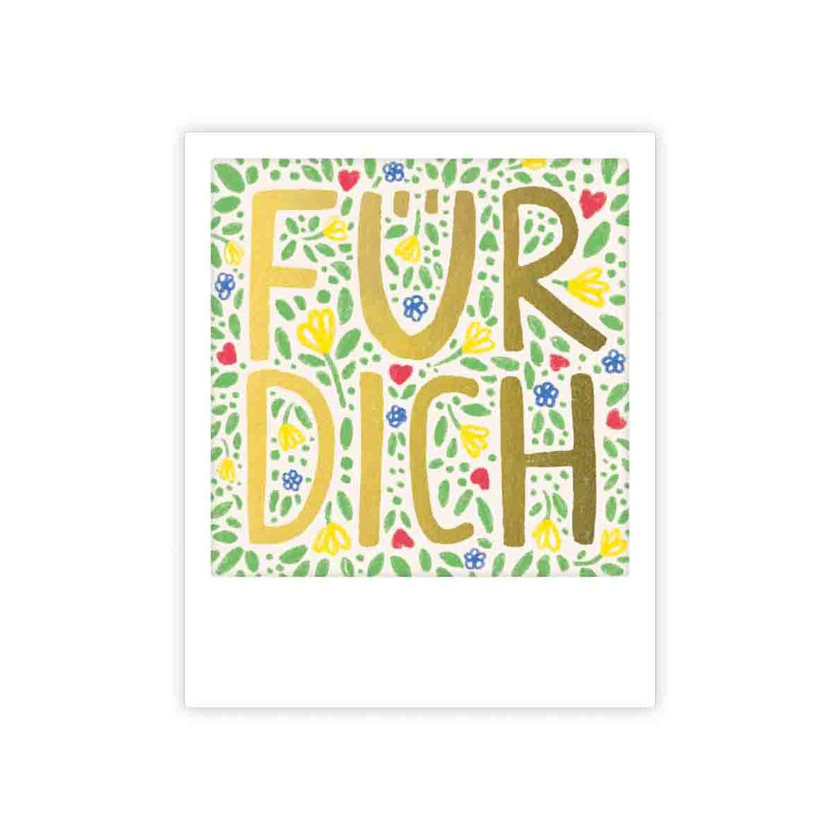 Kleine Postkarte - Für Dich Blümchen