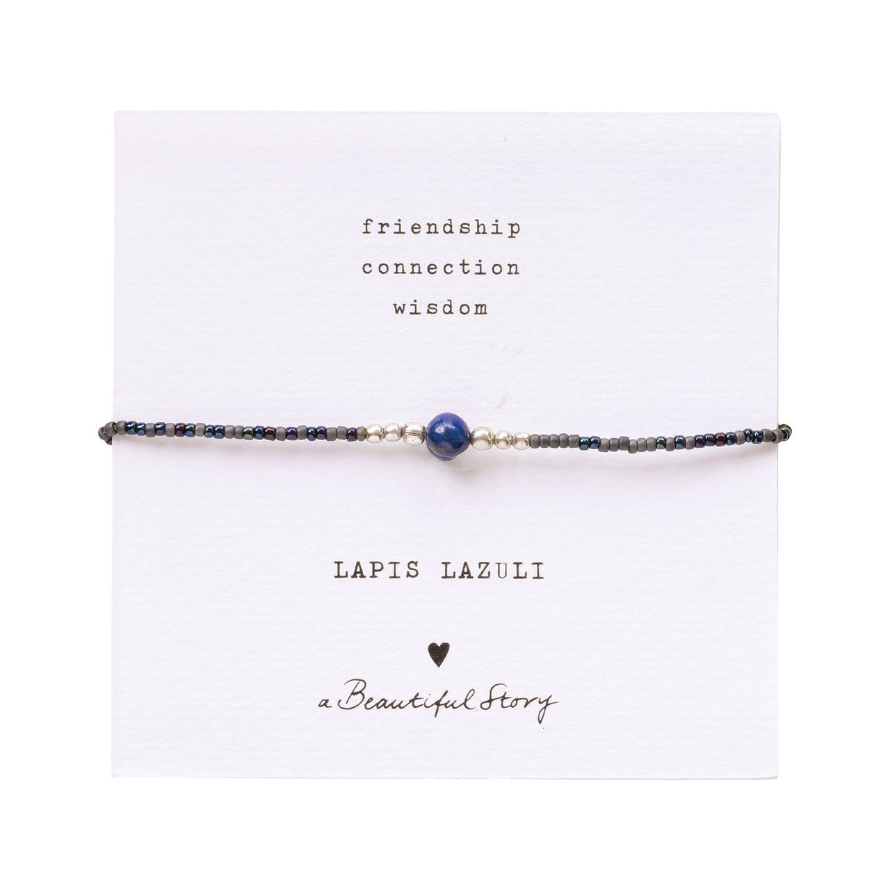 Iris Card Lapislazuli Silberfarbig Armband