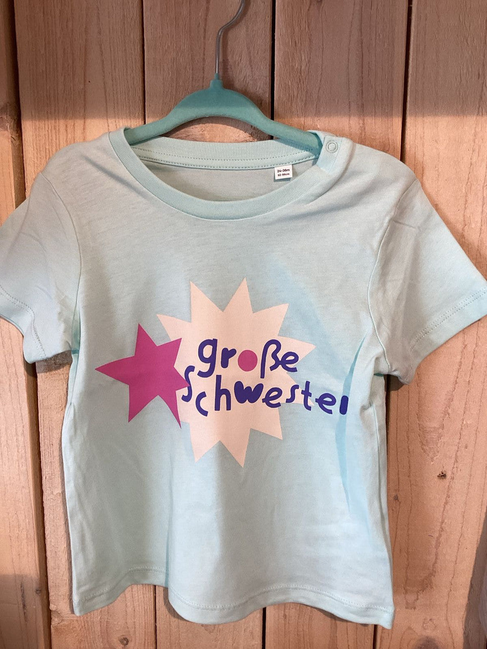 Geschwistershirt große Schwester carribean blue