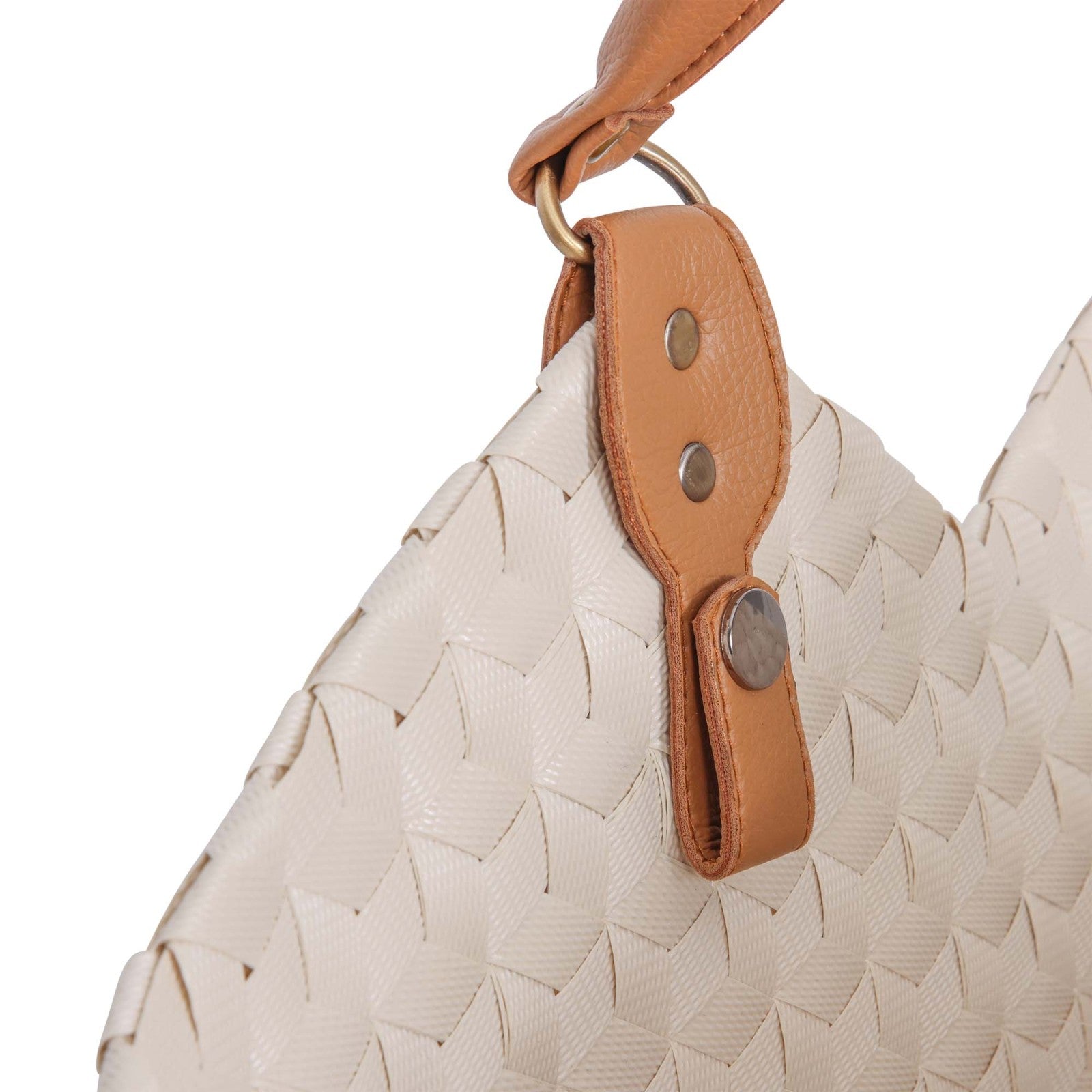 Sweetheart Shopper with PU handles size M champagner