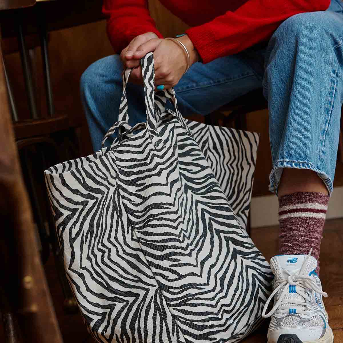 Einkaufstasche Elisa Zebra Beige