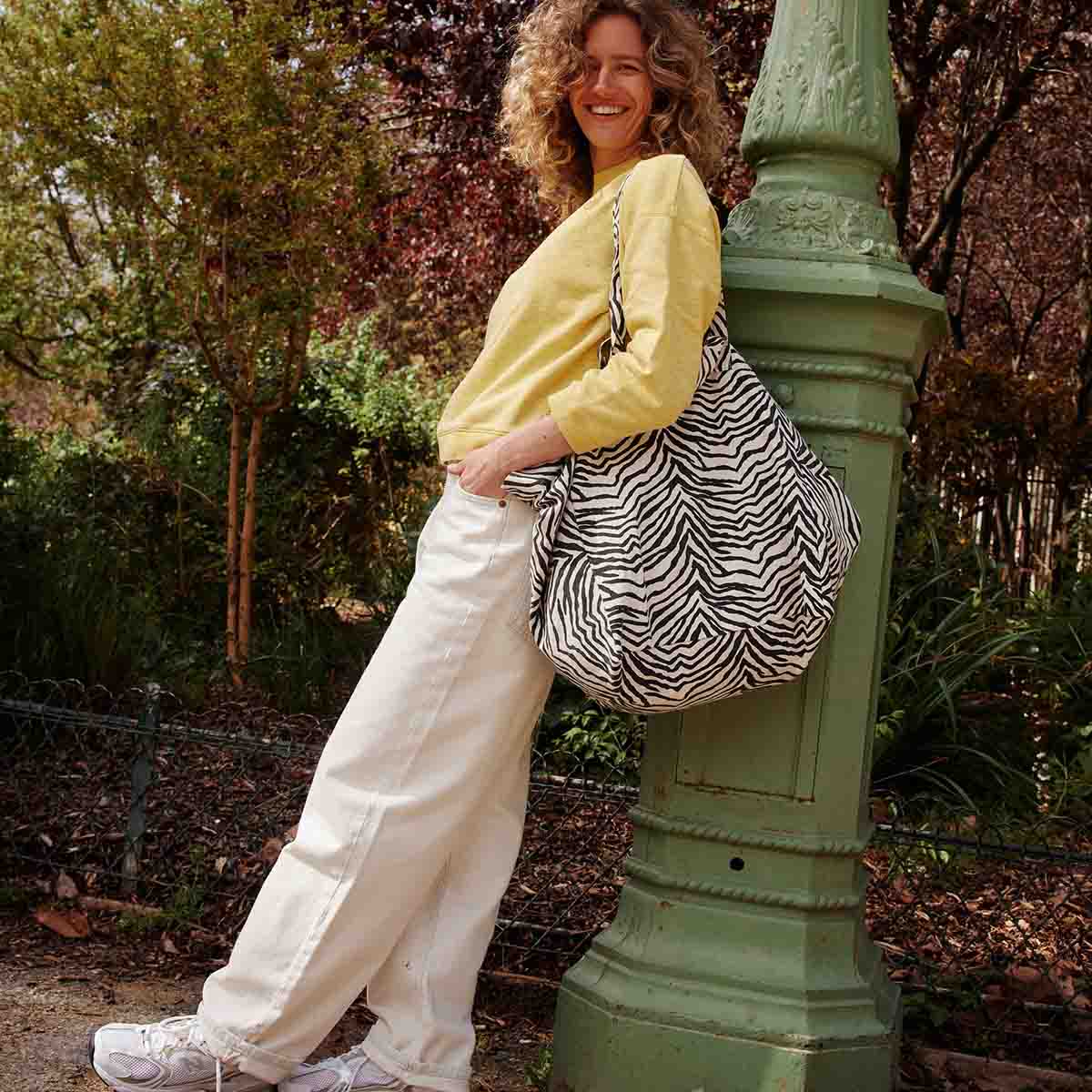 Einkaufstasche Elisa Zebra Beige