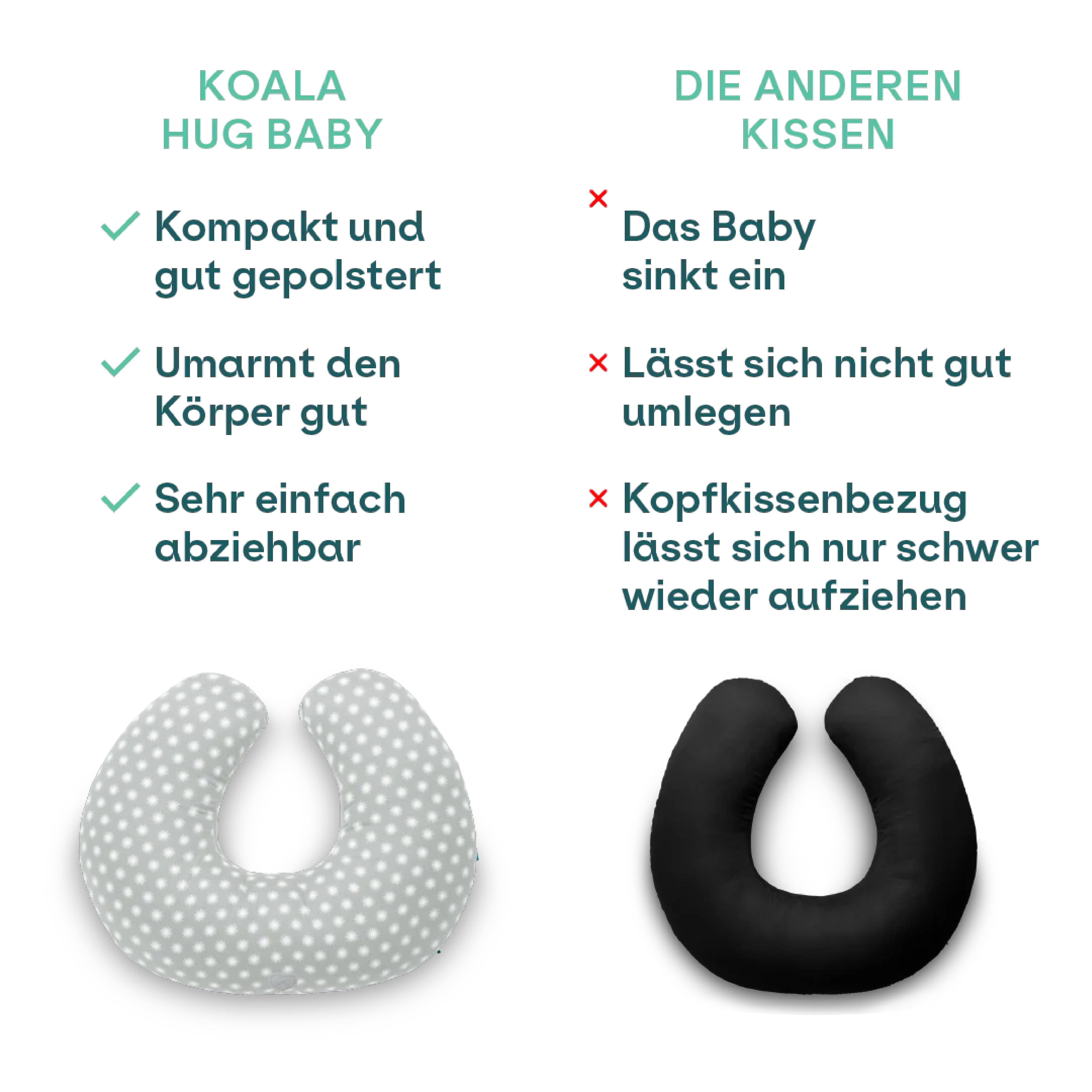 Stillkissen grau mit Sternen