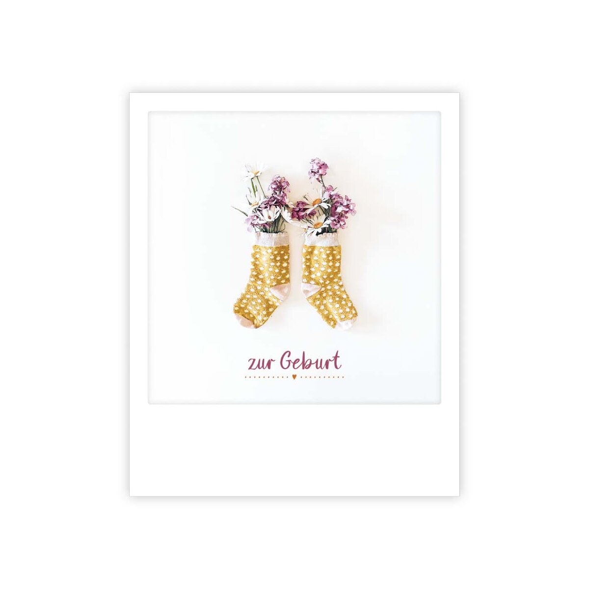 Photo Postkarte - Zur Geburt Söckchen