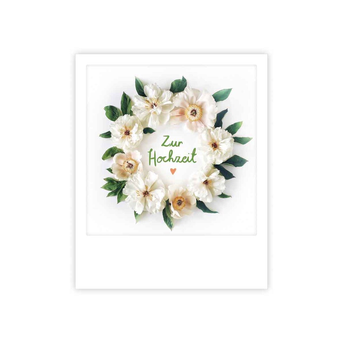 Photo Postkarte - Zur Hochzeit Kranz