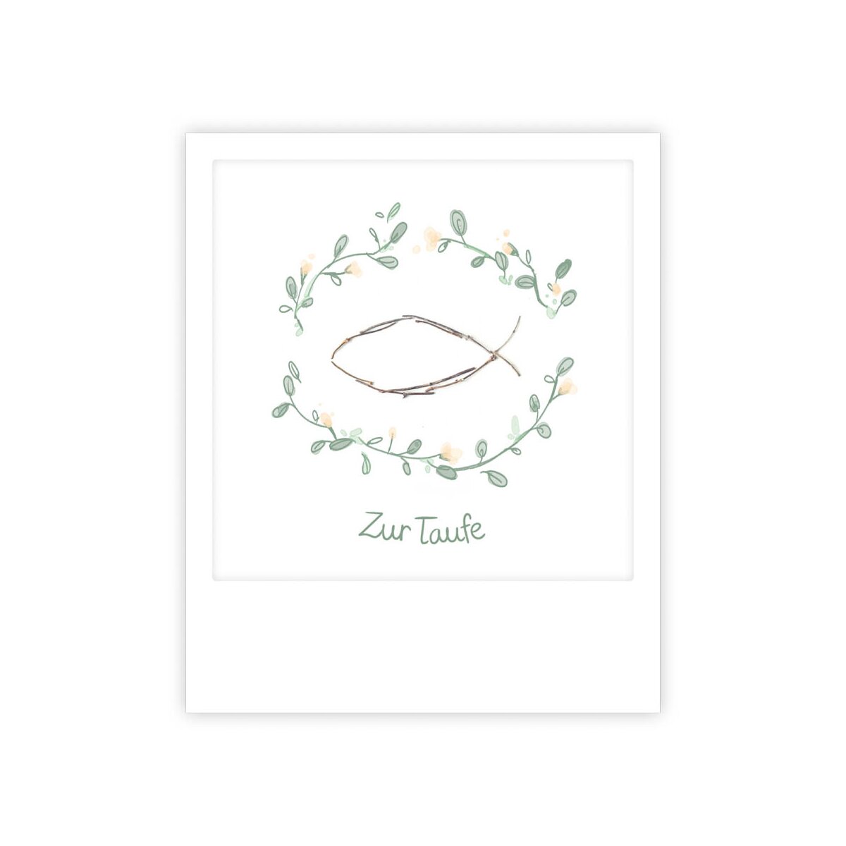 Photo Postkarte - Zur Taufe Fisch