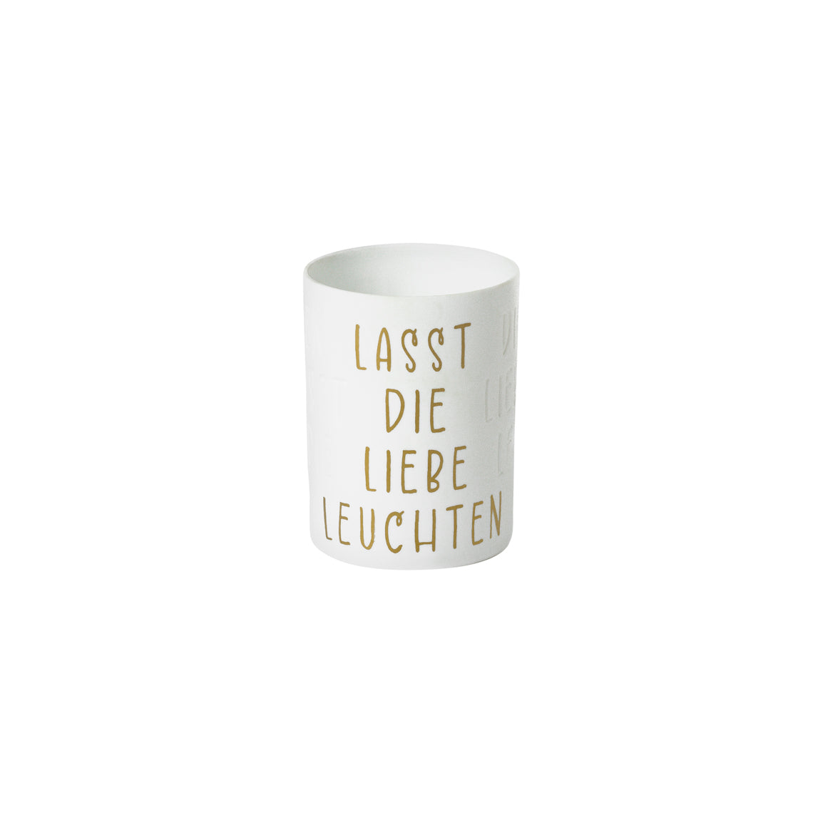 Teelichthalter Lasst die Liebe leuchten