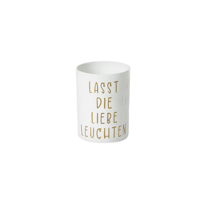 Teelichthalter Lasst die Liebe leuchten