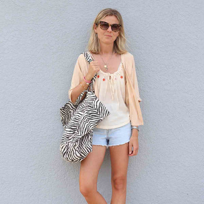 Einkaufstasche Elisa Zebra Beige