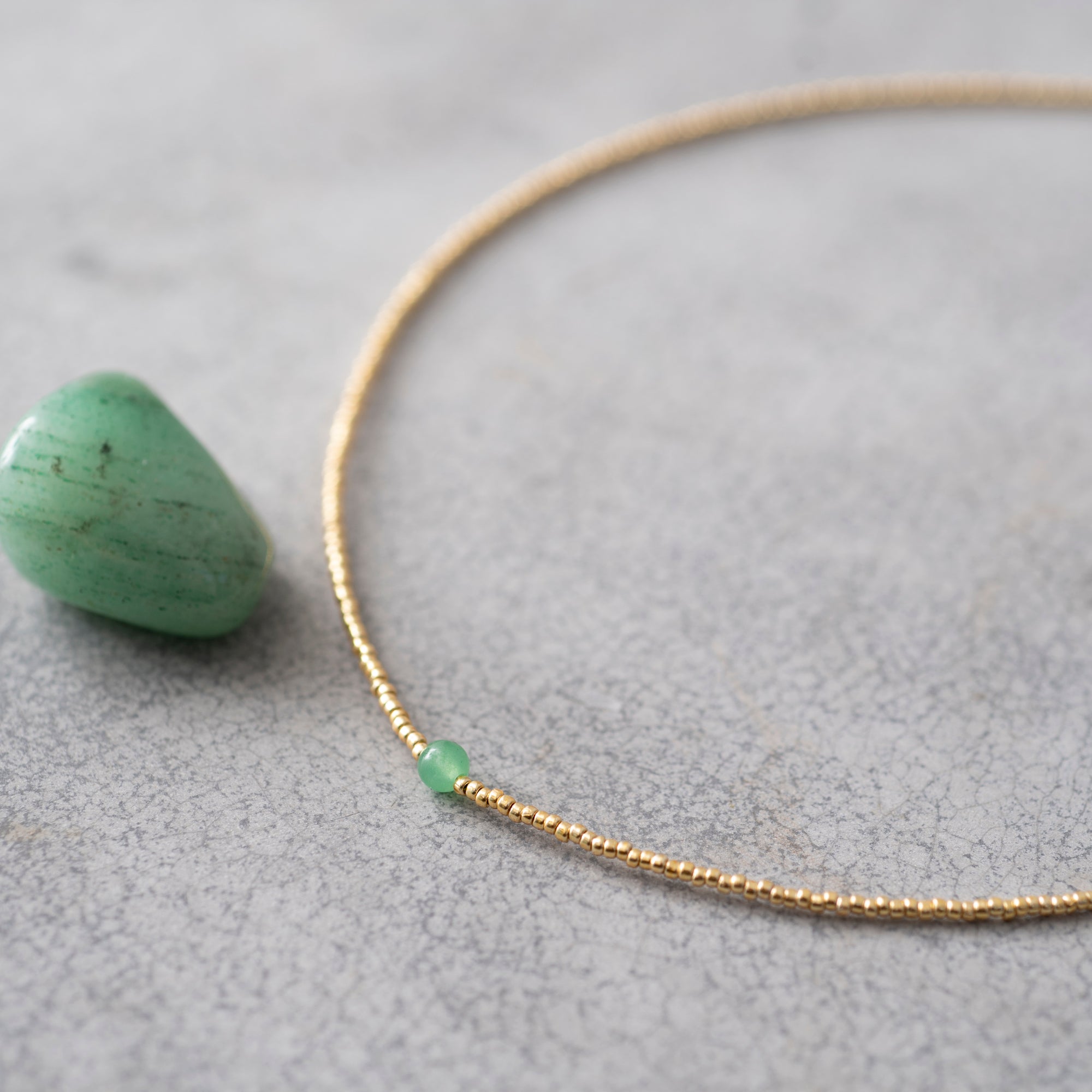 Flora Aventurine Gold Halskette