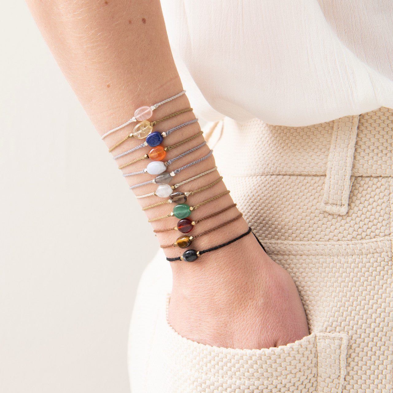 Edelsteinkarte Granat Gold Armband