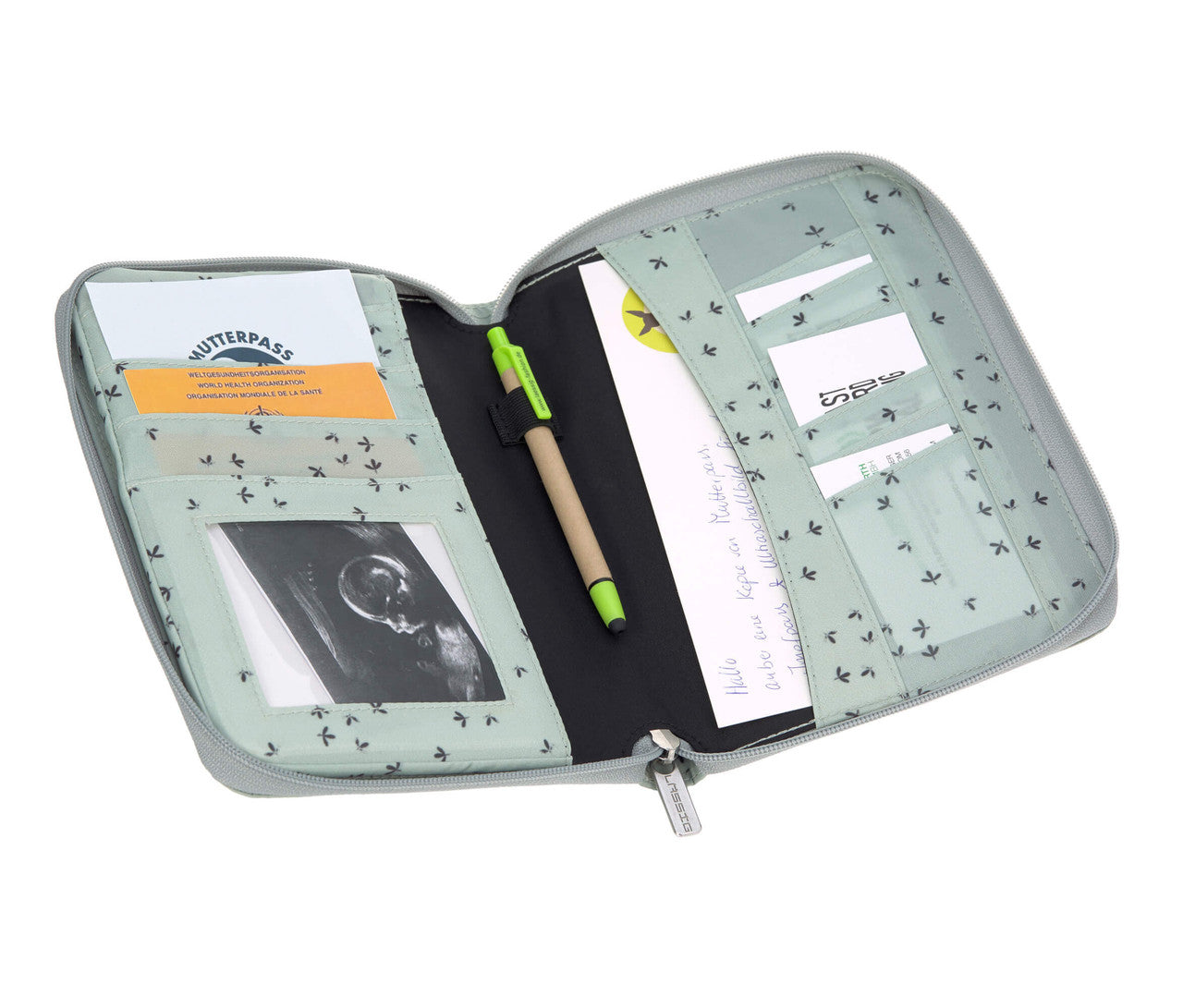 Mutterpasshülle Document Pouch Floral Mint