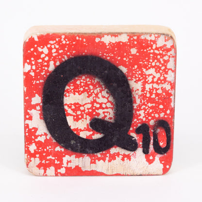 Holzbuchstabe - Q - im Scrabble-Style