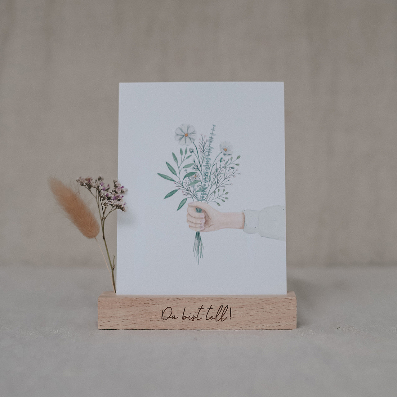 Karten- und Blumenhalter Du bist toll - 12 cm
