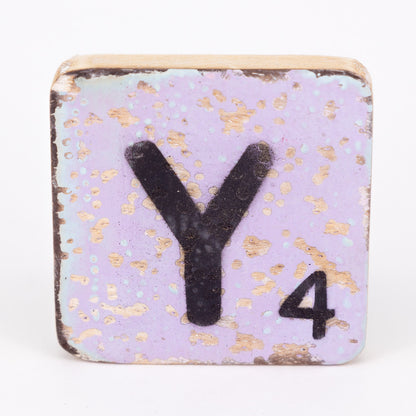 Holzbuchstabe - Y - im Scrabble-Style