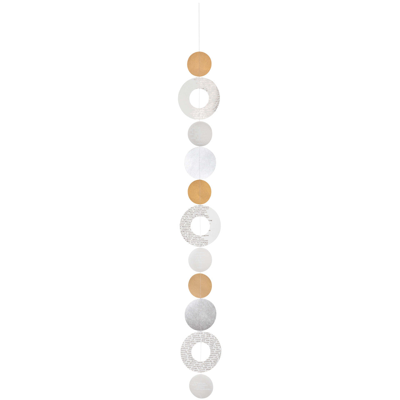 Kreiskette groß - weiß/gold/silber