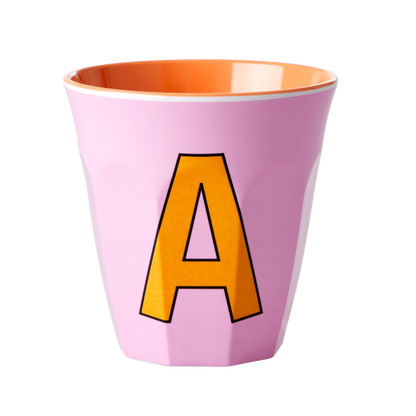 Buchstabenbecher Pink A