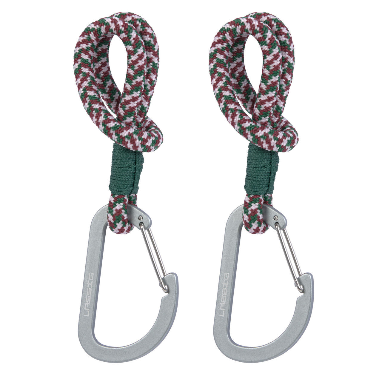 Kinderwagenhaken Karabiner Grün Lila-2er Set