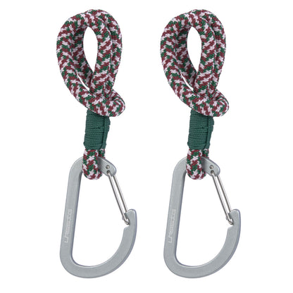 Kinderwagenhaken Karabiner Grün Lila-2er Set