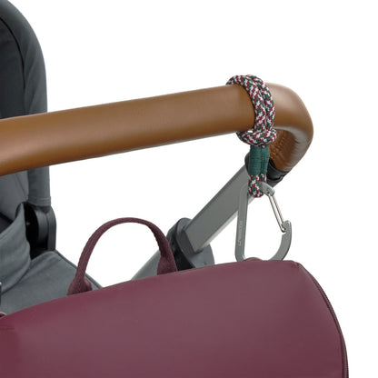Kinderwagenhaken Karabiner Grün Lila-2er Set