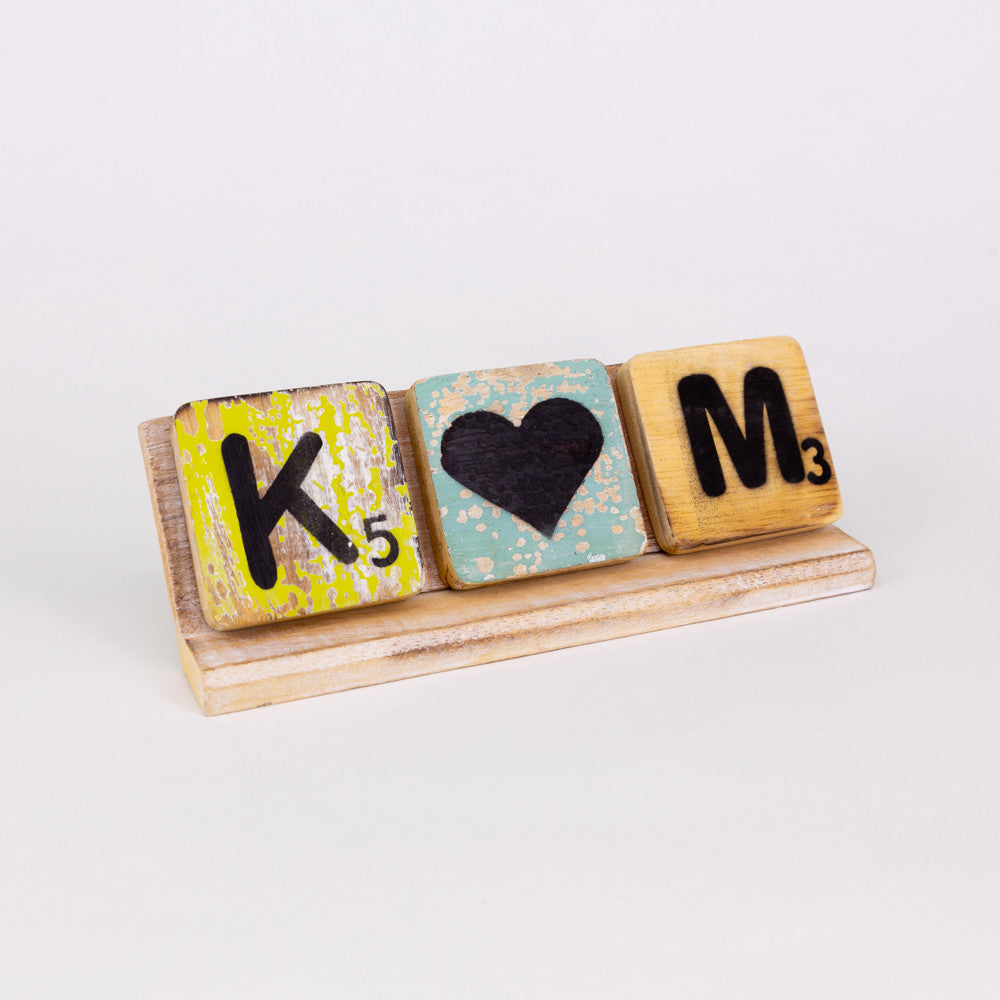 Holzbuchstabe - J - im Scrabble-Style