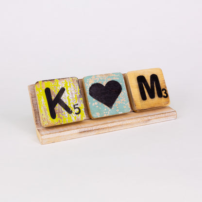 Holzbuchstabe - J - im Scrabble-Style