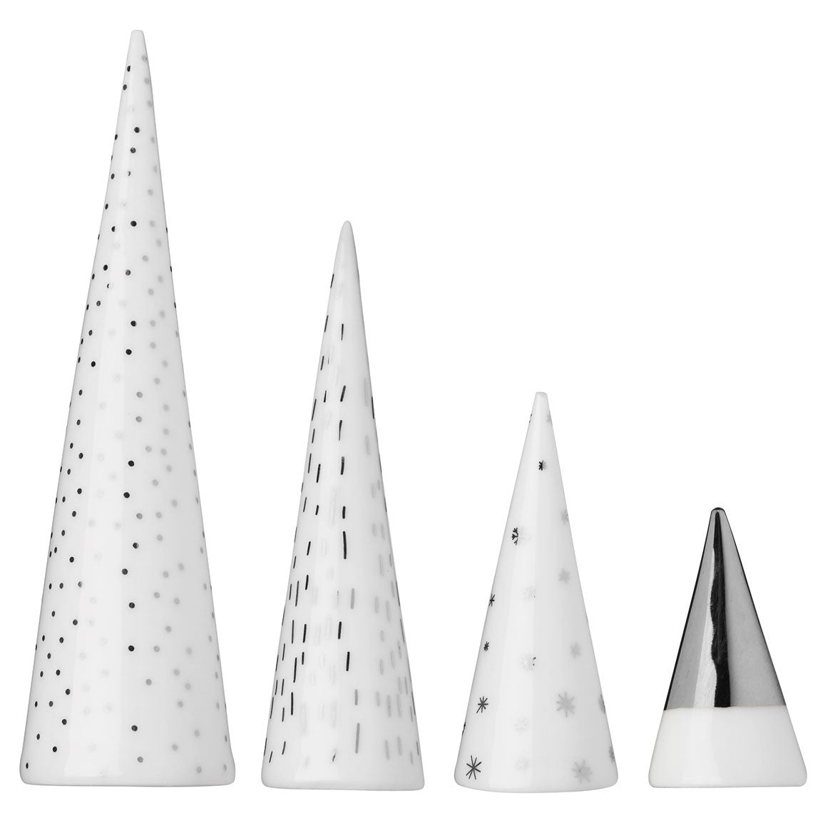 Kleiner Winterwald silber - Set aus 4