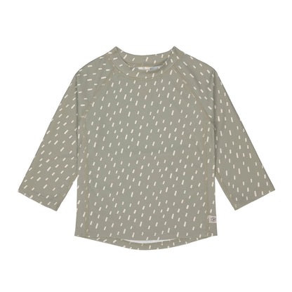 Badeshirt Langarm mit UV-Schutz Strokes Oliv