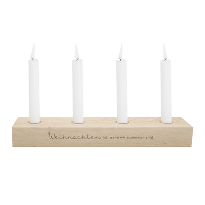 Adventskerzenbrett aus Eiche Weihnachten