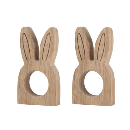 Holzhasen 2 er Set