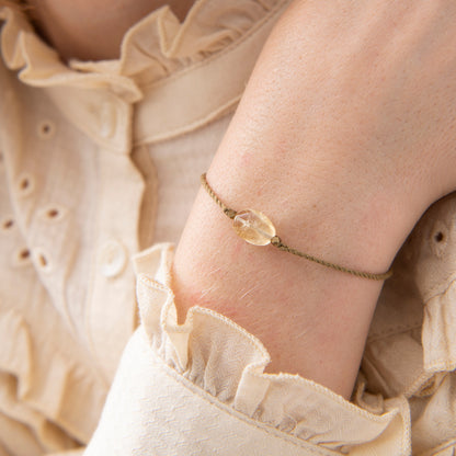 Edelsteinkarte Citrin Gold Armband
