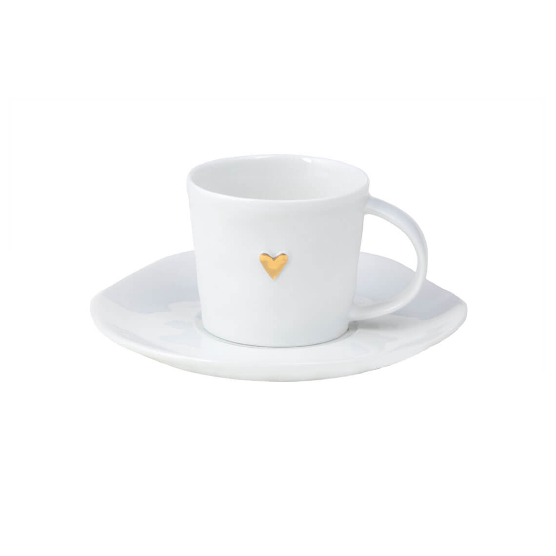 Espressotasse Goldenes Herz