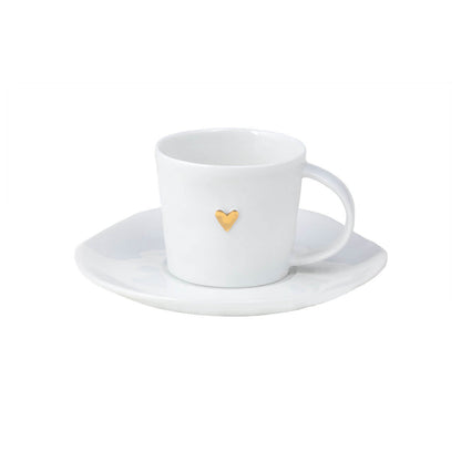 Espressotasse Goldenes Herz