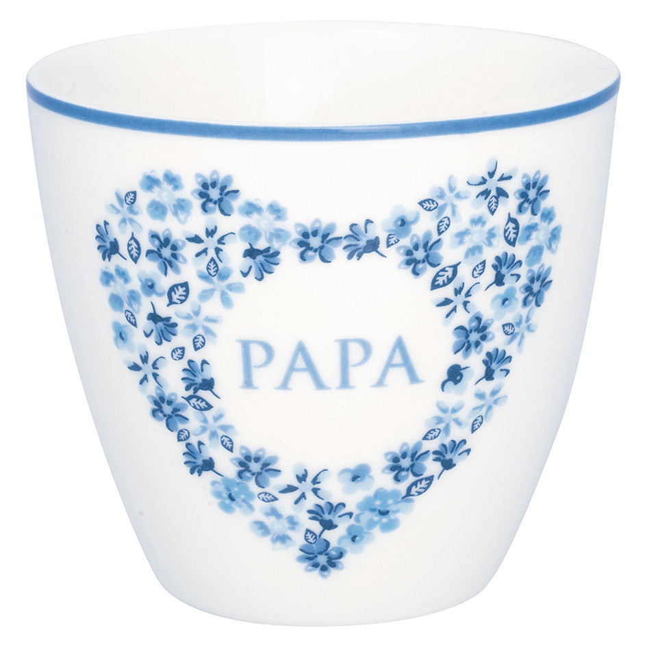 Latte Cup Papa heart blue