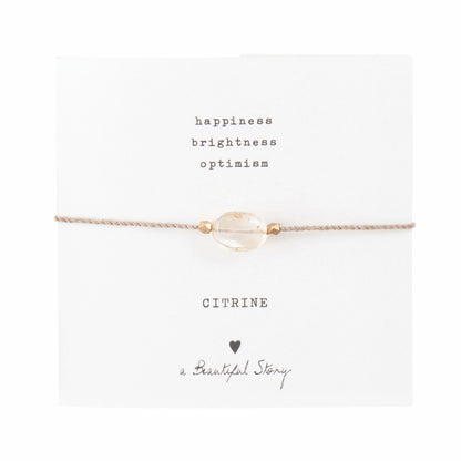 Edelsteinkarte Citrin Gold Armband