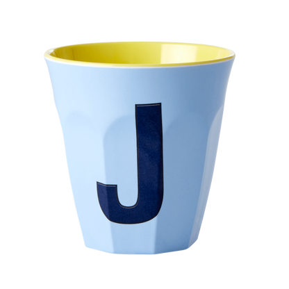 Buchstabenbecher Hellblau J
