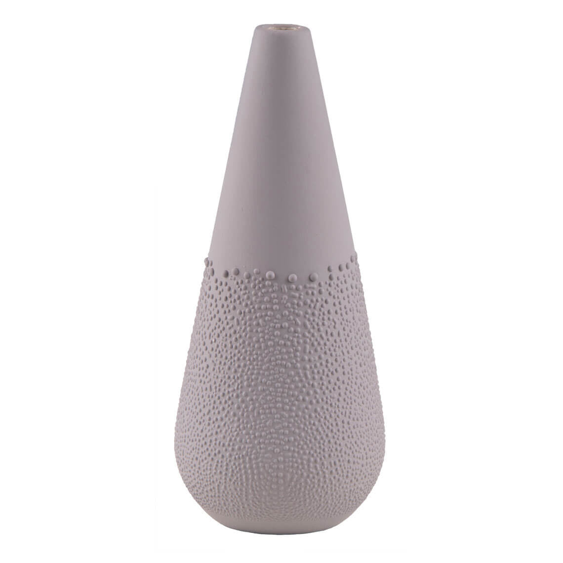 Perlenvase warmes grau