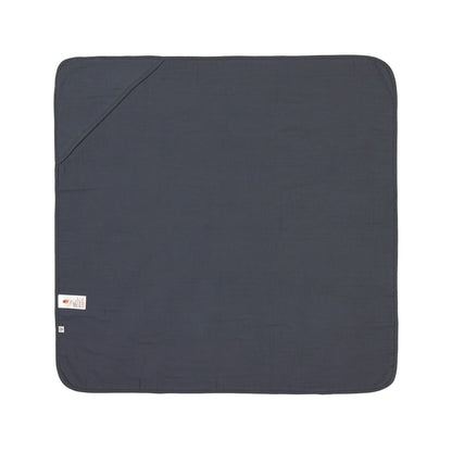 Kinder Kapuzenhandtuch aus Muslin Navy