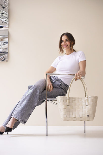 Shopper Paris fat strap size S Pale grey