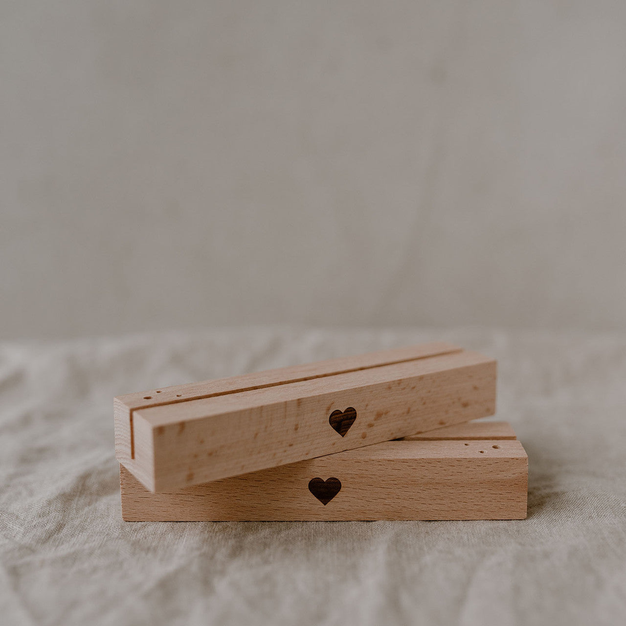 Karten- und Trockenblumenständer Herz - 12 cm