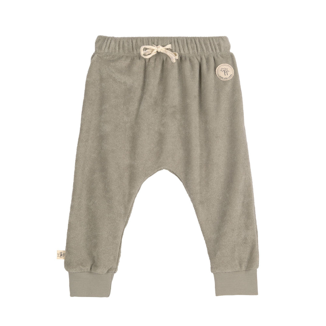 Frottee Hose Kinder Oliv