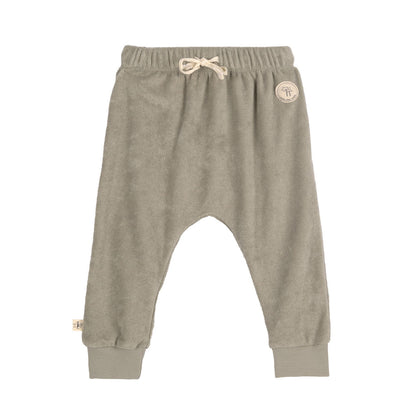 Frottee Hose Kinder Oliv