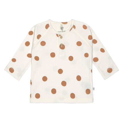 Baby Langarmshirt Big Dots Milky