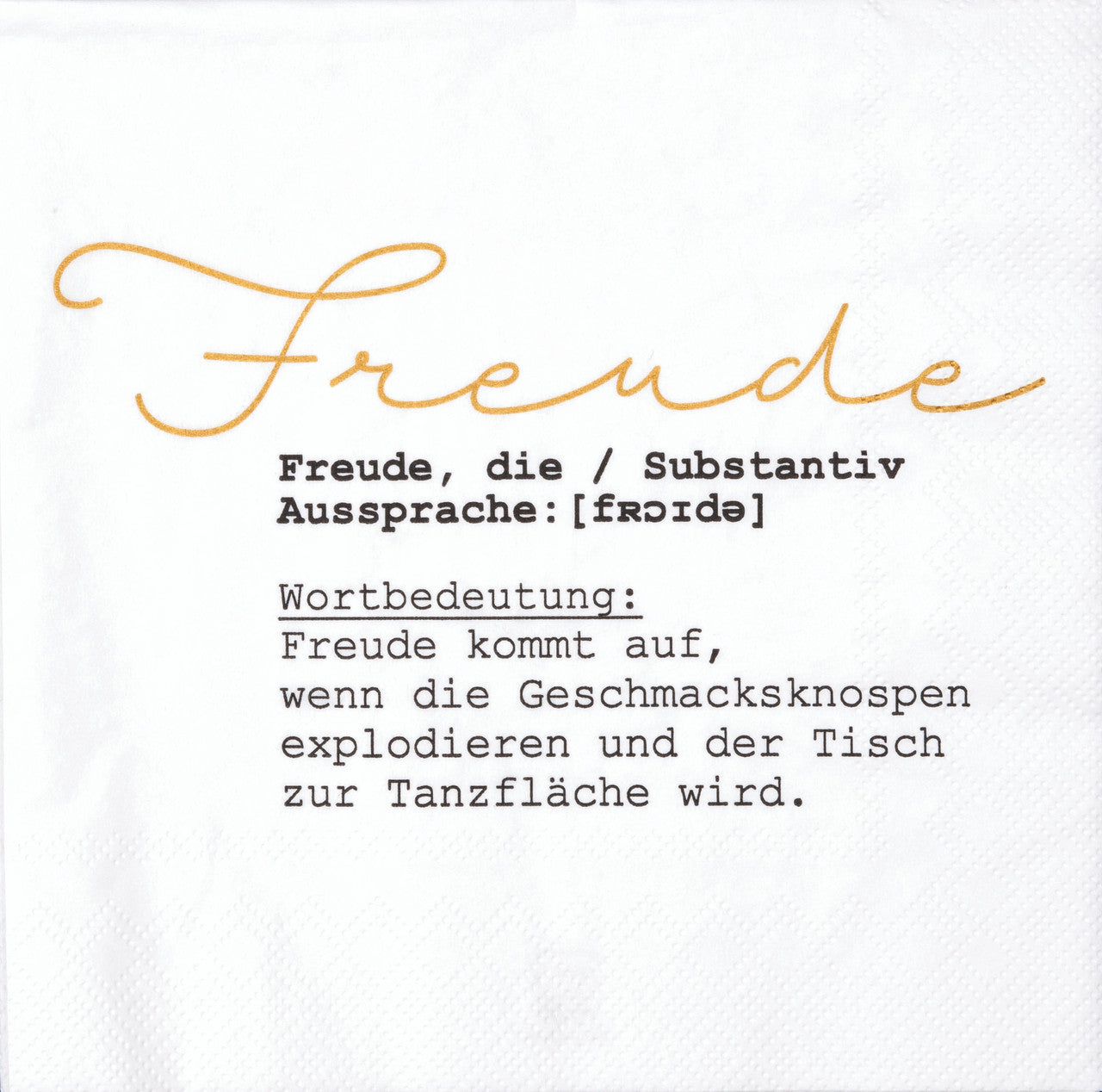 Servietten Freude